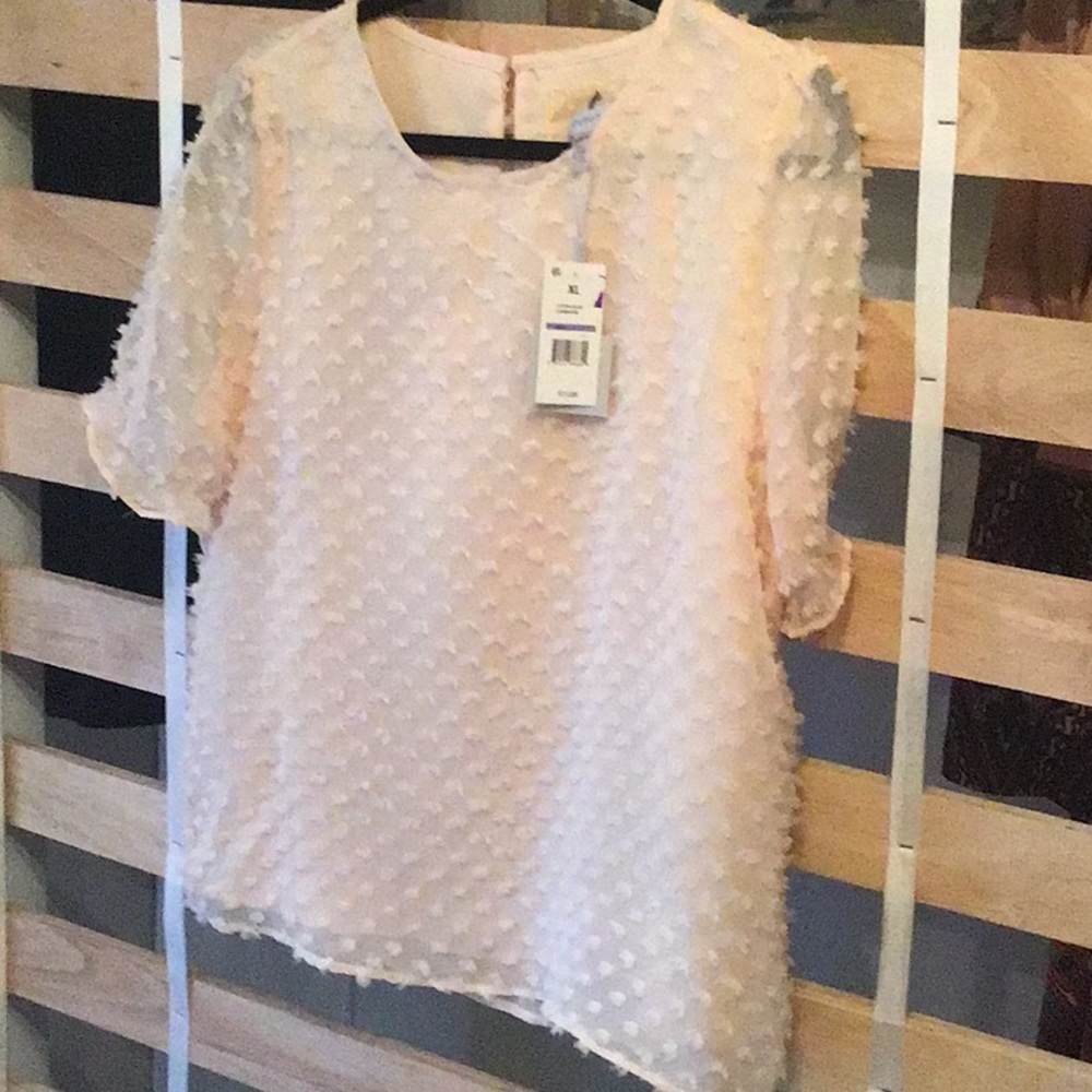 Beige layered dress blouse